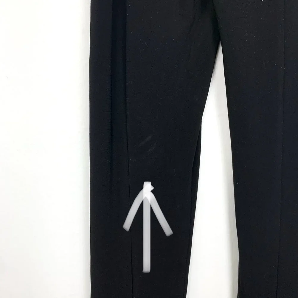 Norma Kamali Spat Flare Split Legging Pants Black XS - Picture 11 of 12